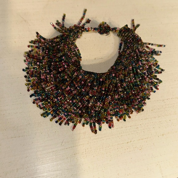 Multicolor Beaded Fringe Bracelet - Picture 2 of 4